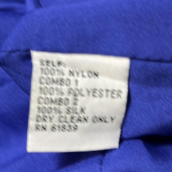 Rickie Freeman Blue Lace 3/4 Sleeve Long Dress Gown - Picture 8 of 8